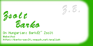 zsolt barko business card